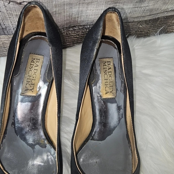 BADGLEY MISCHKA Women's Heels Black sz 5 - Picture 4 of 11
